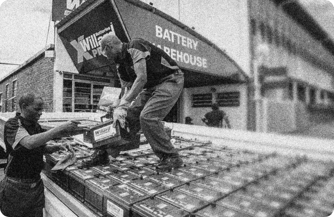 Worker offloading batteries